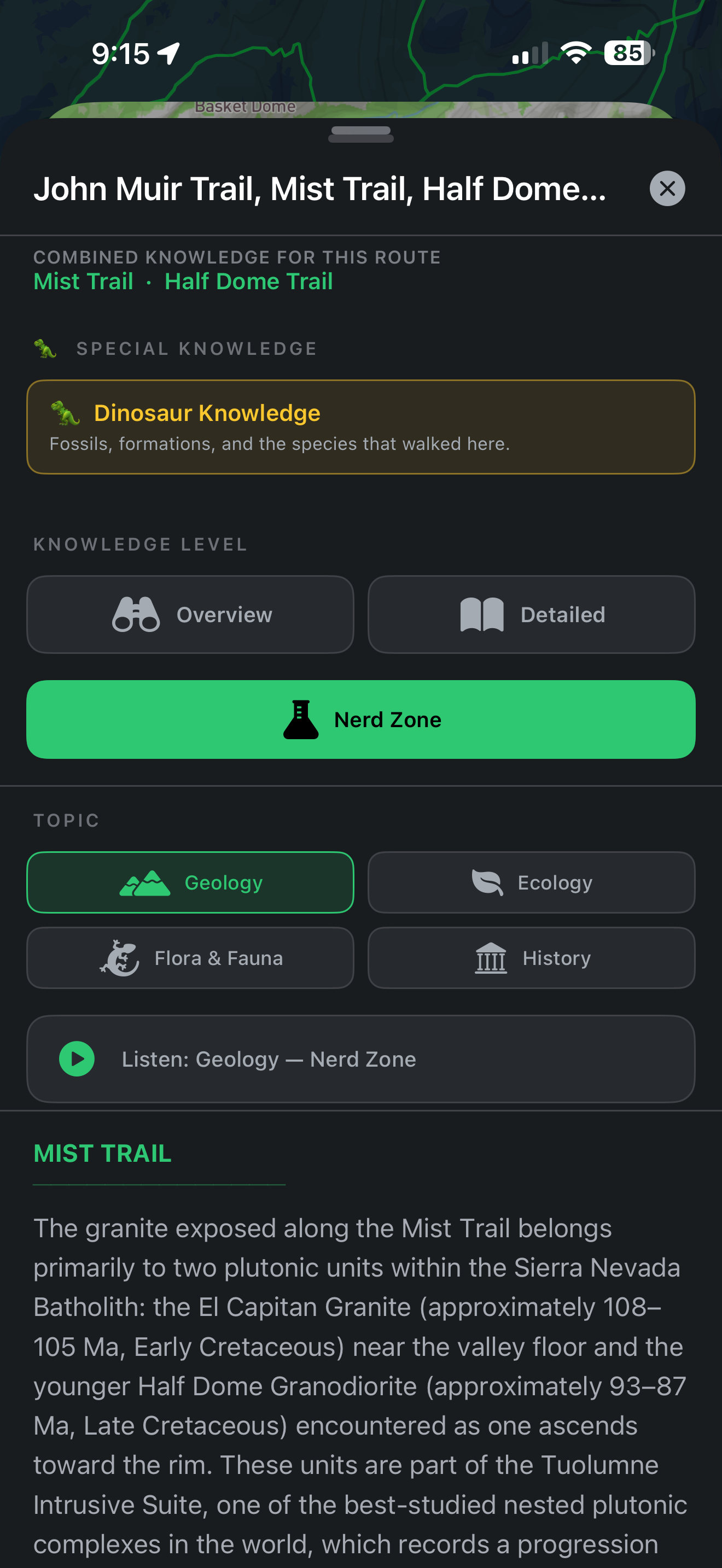 Trail Knowledge Panel